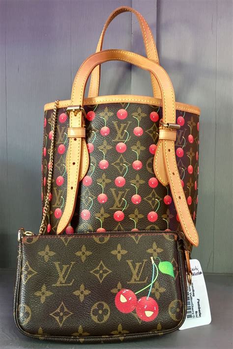 lv cherry bucket bag